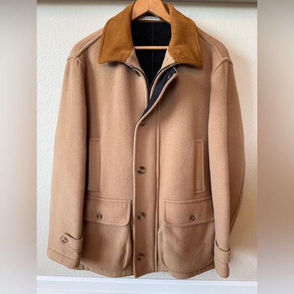 tibbett Other - VTG Tibbett Jacket Mens 44 Tan-Brown Wool Blend Heavy Coat Made In England